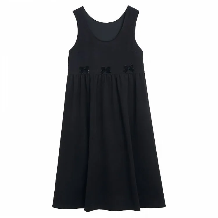 Black Bowkont Midi Length High Waist Sleeveless Overalls