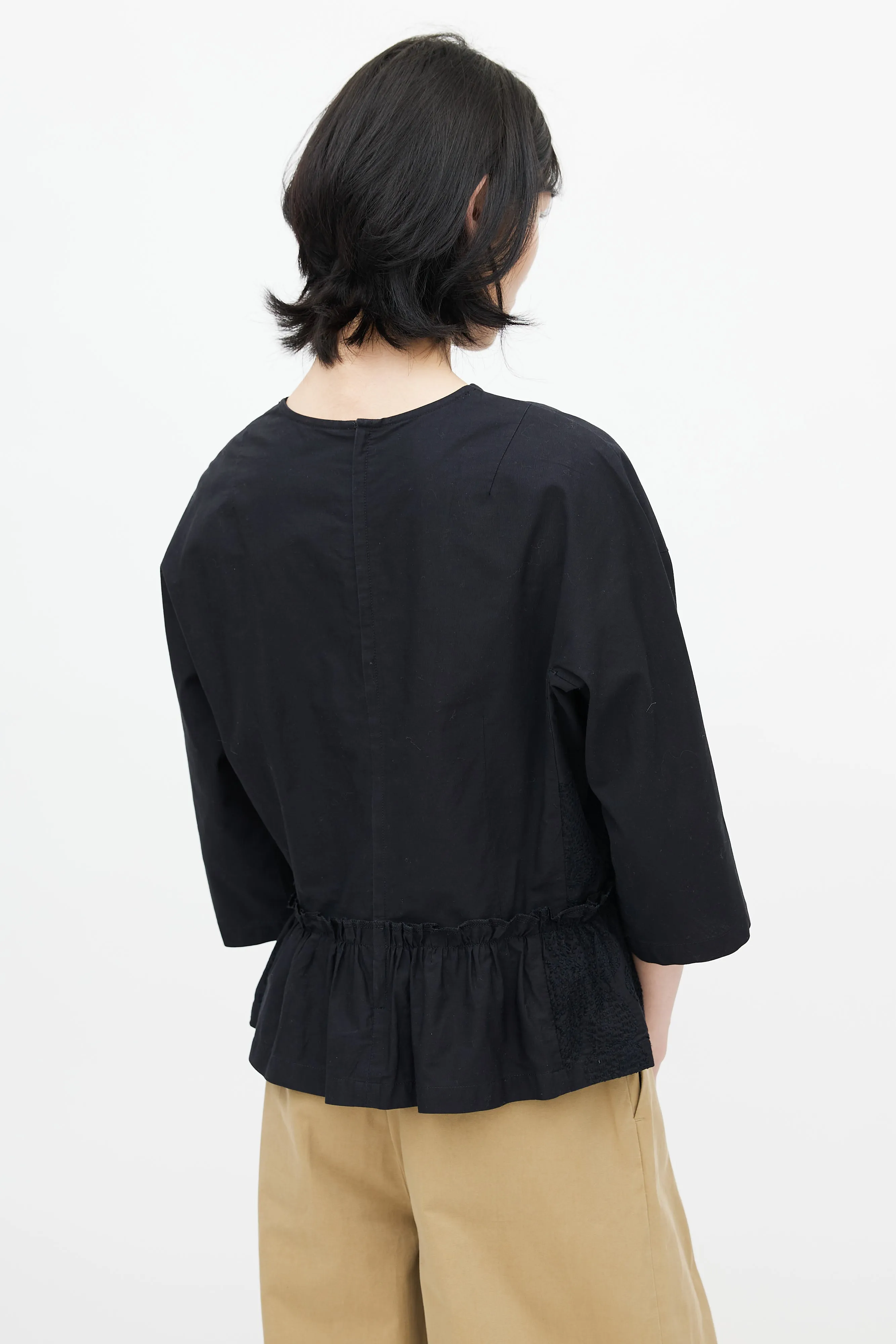 Black Embroidered Blouse
