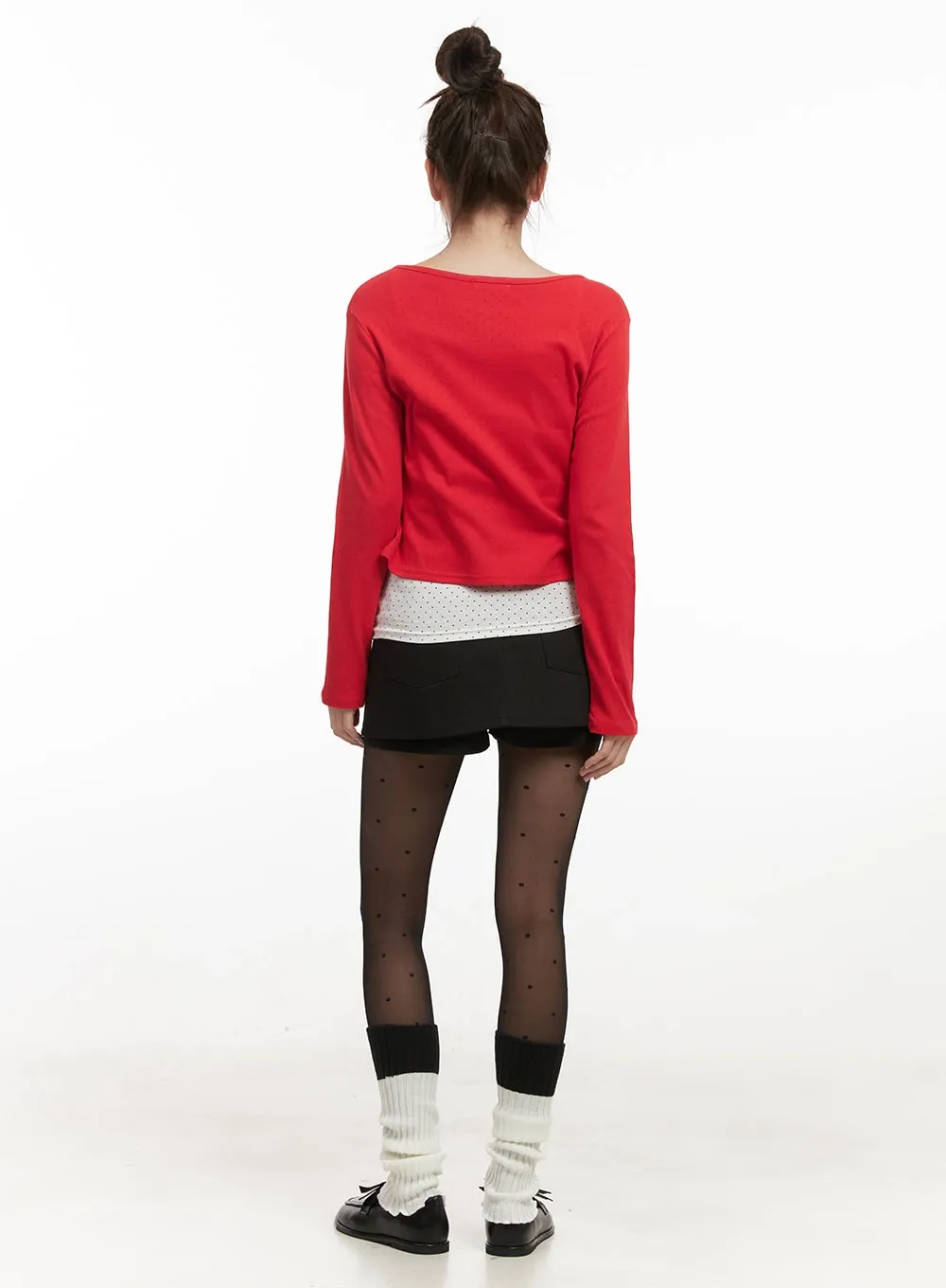 Boat-Neck Crop Cardigan IJ530