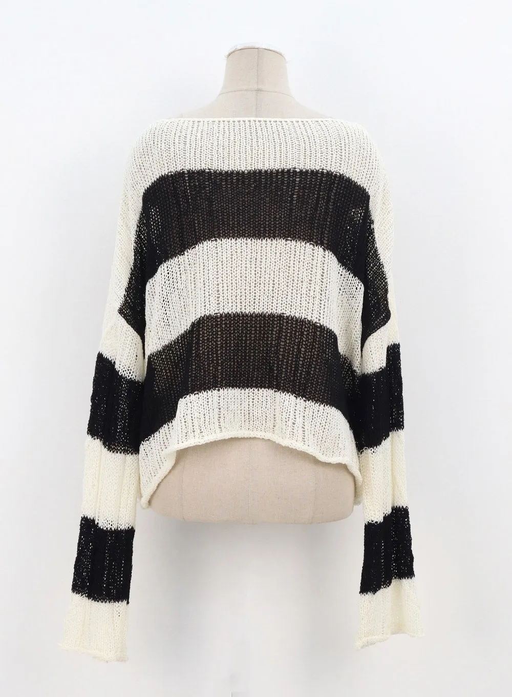 Boat Neck Stripe Sweater CA306
