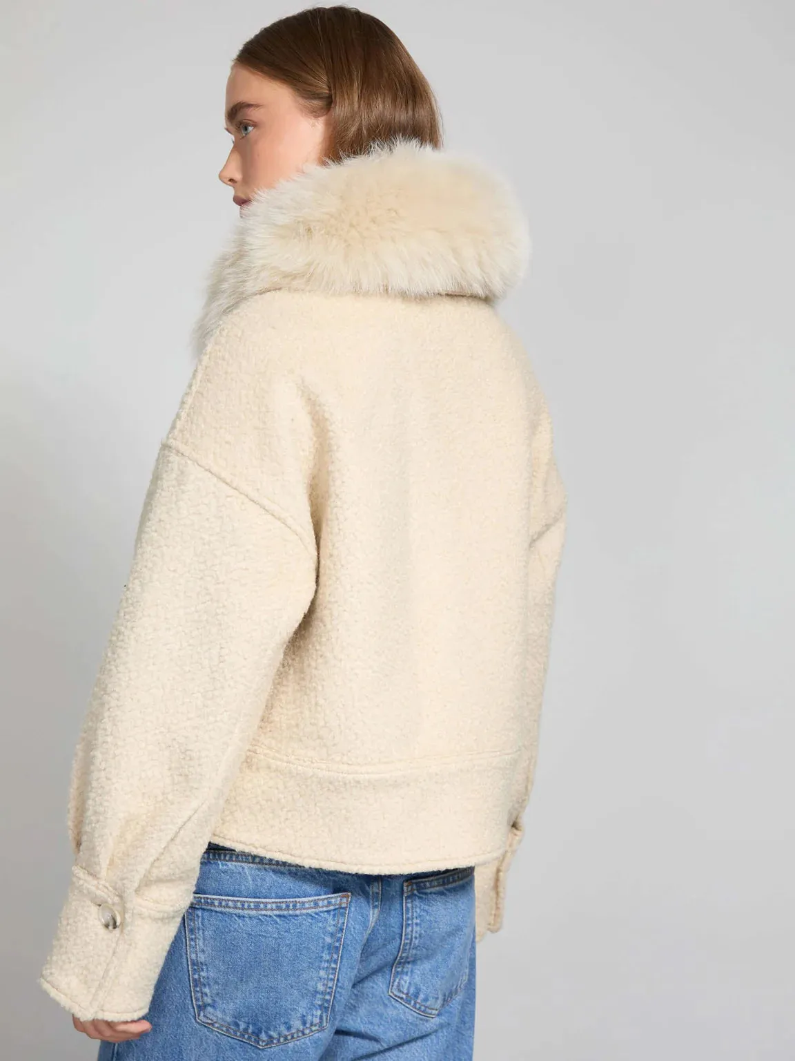 Charlie Jacket Wool Boucle - Creme