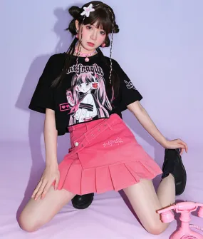 Dopamine Outfit Style Pink Gradient High Waist Skirt