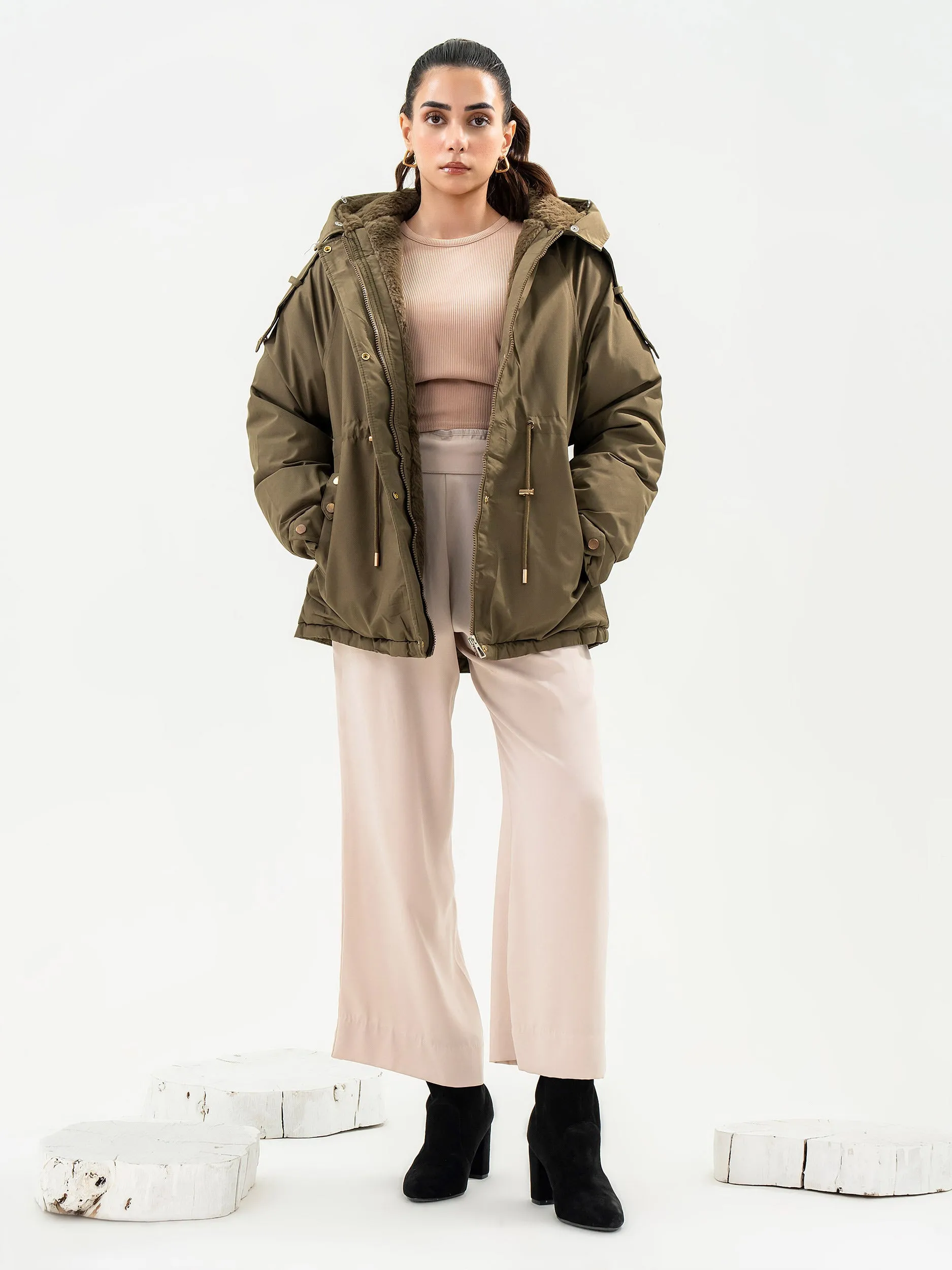 Fur Hooded Jacket