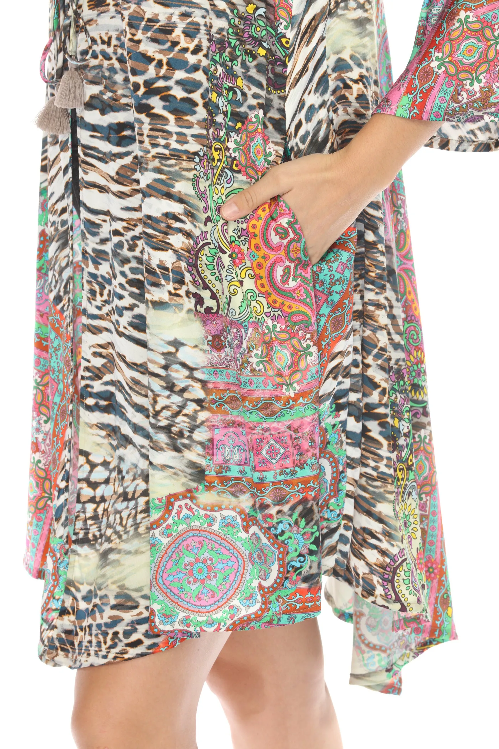 Johnny Was Lotte Paisley Tie Silk Kimono C45224BE