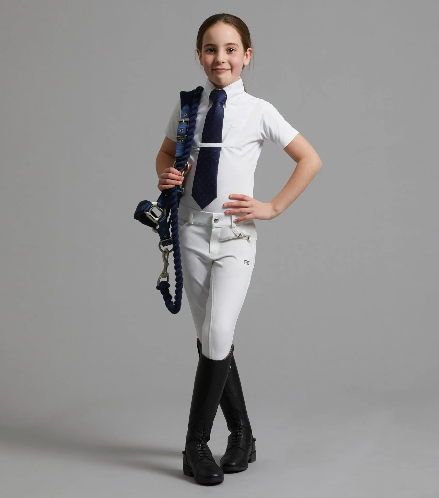 Luciana Girls Short Sleeve Show Shirt White