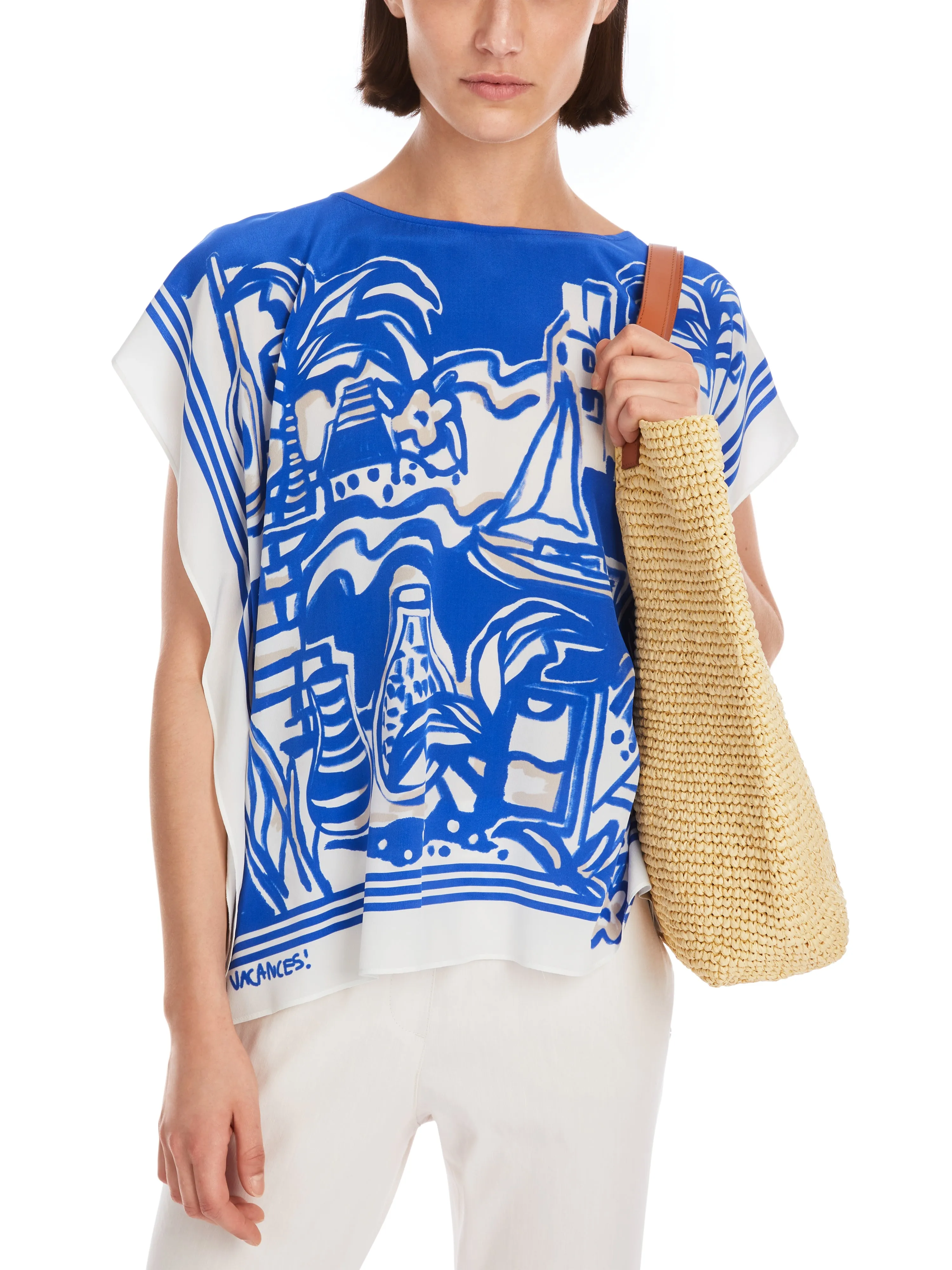 MARC CAIN Blue Sleeveless Blouse