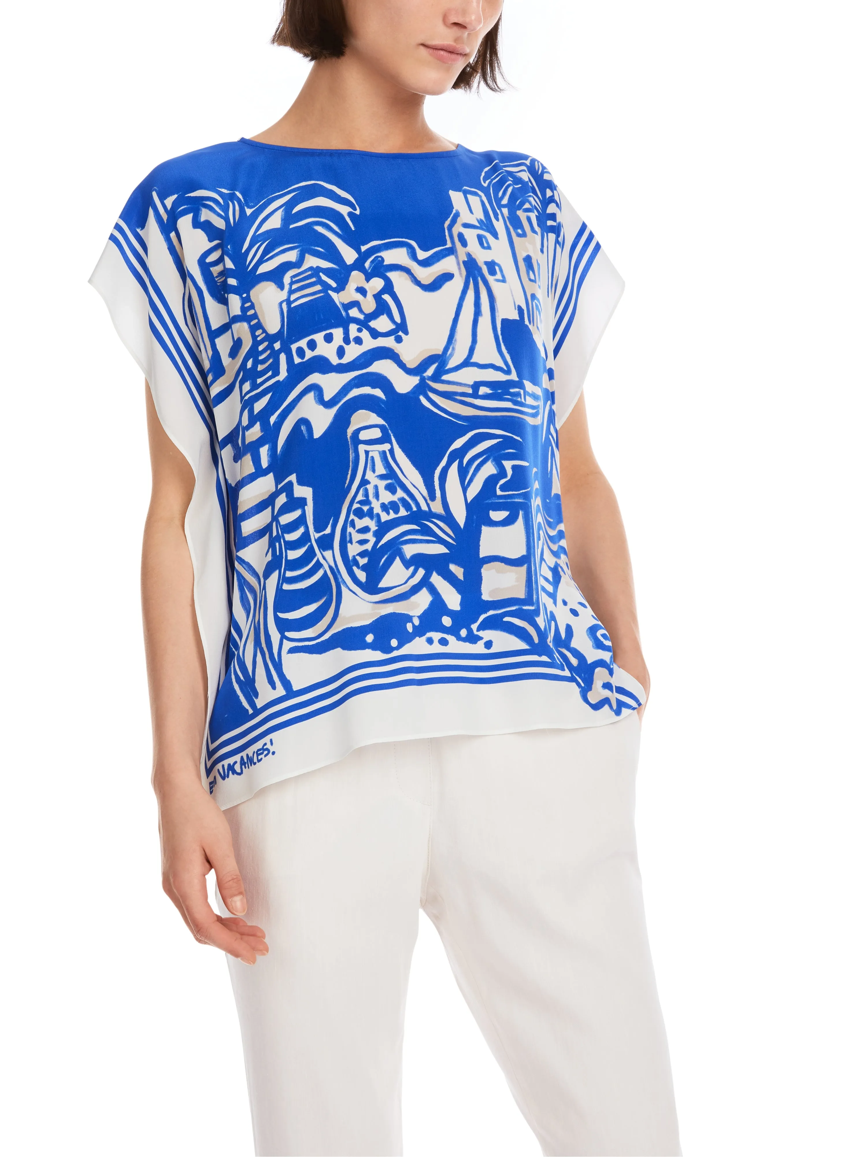 MARC CAIN Blue Sleeveless Blouse
