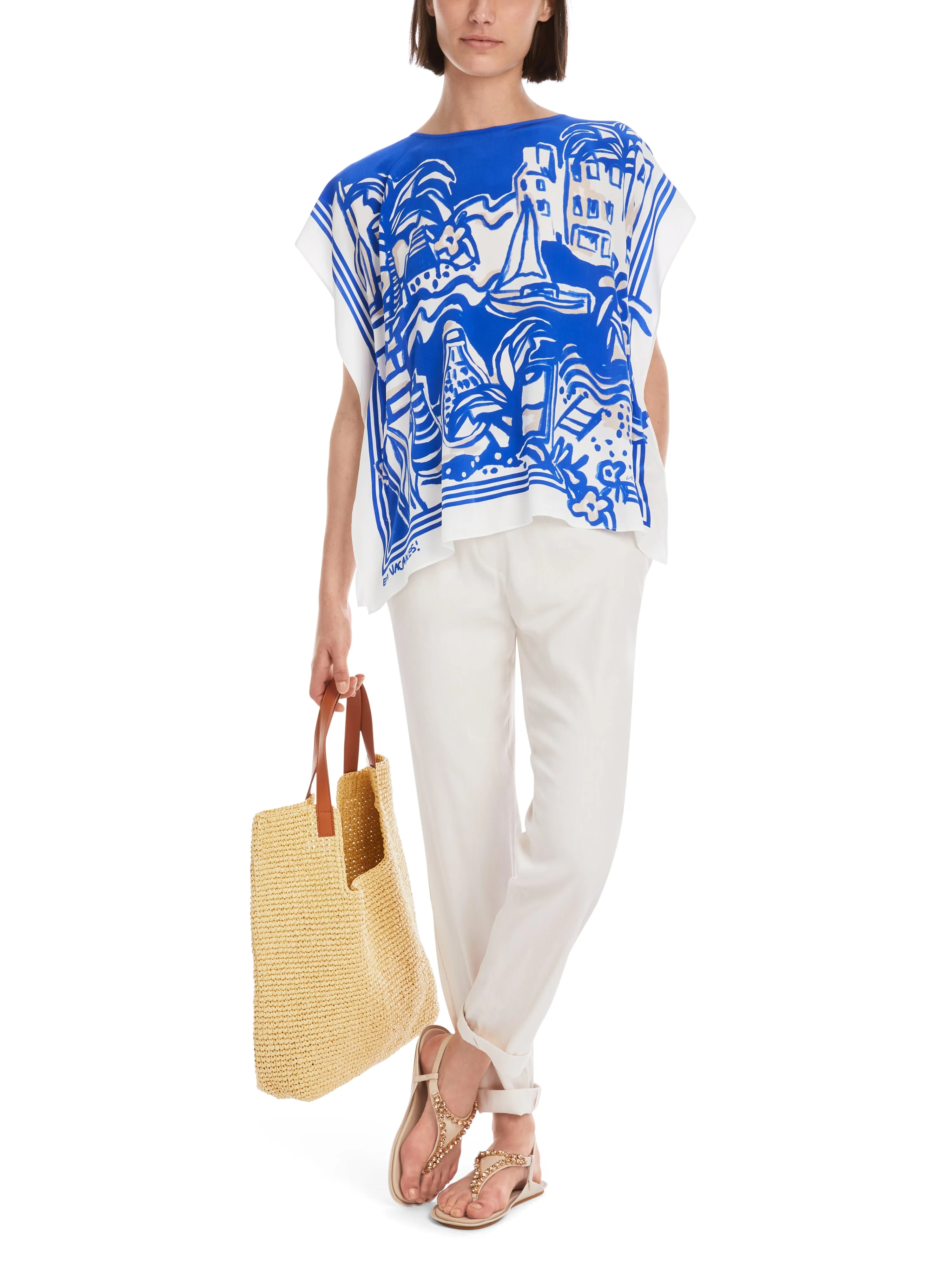 MARC CAIN Blue Sleeveless Blouse