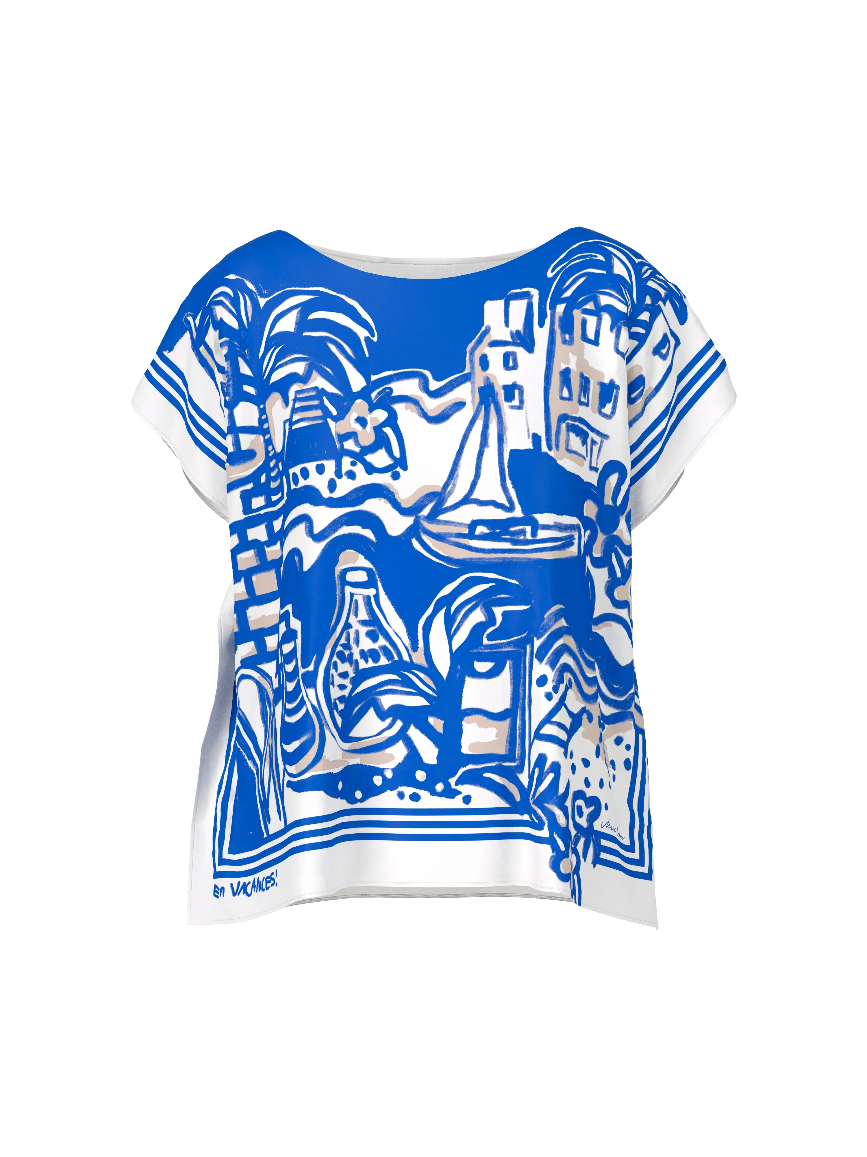 MARC CAIN Blue Sleeveless Blouse