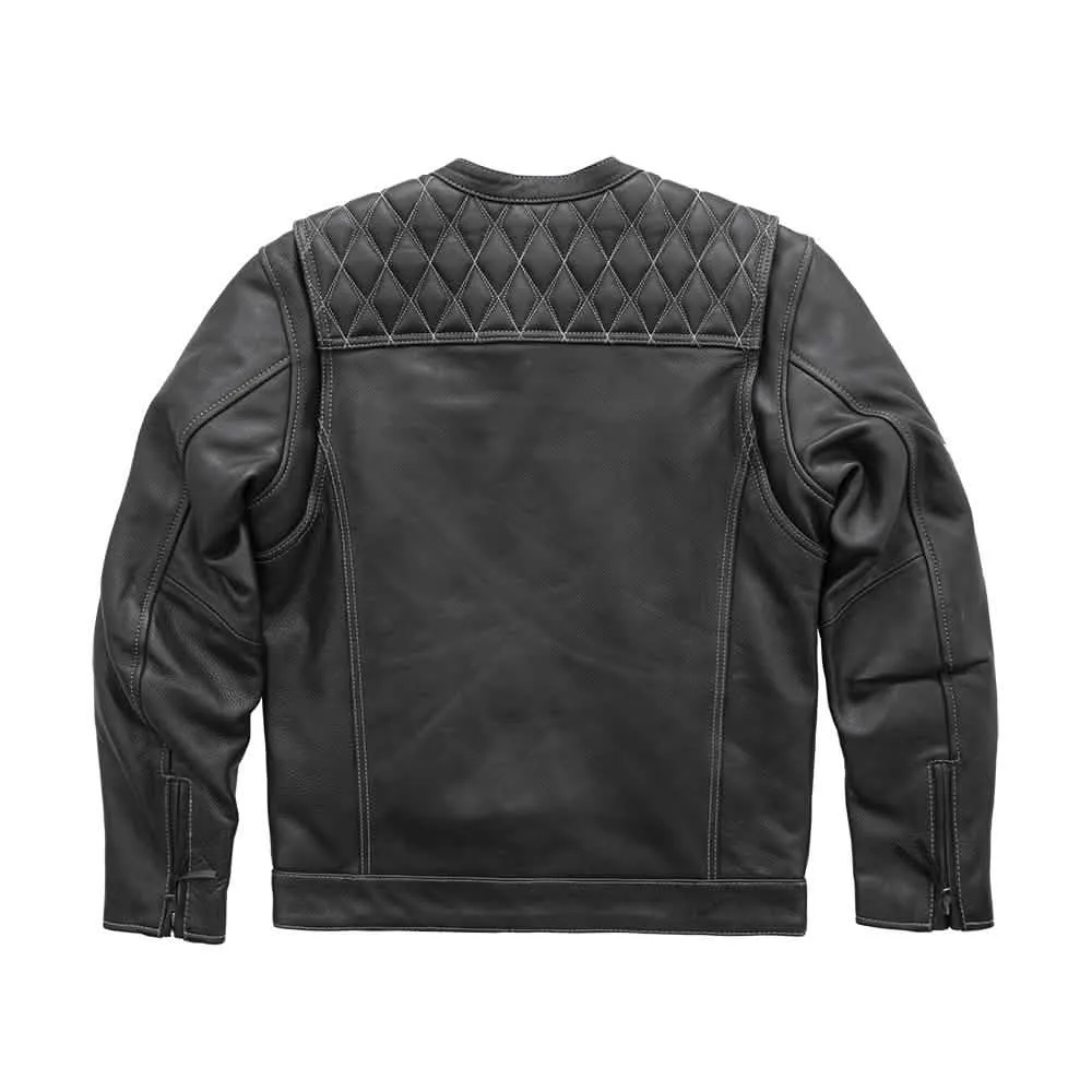 Men's Premium Limited Edition Cinder Leather Scooter Jacket