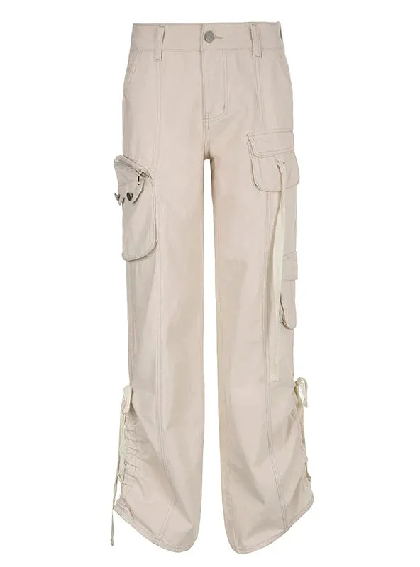 TastyHottie - HIGH WAISTED OVERALLS PLEATED RIBBON PANT