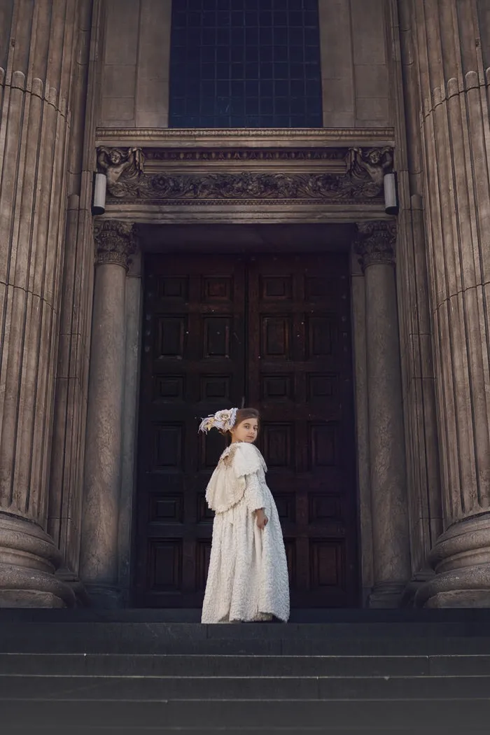 Winter Ivory Faux Fur Dress - Natasha